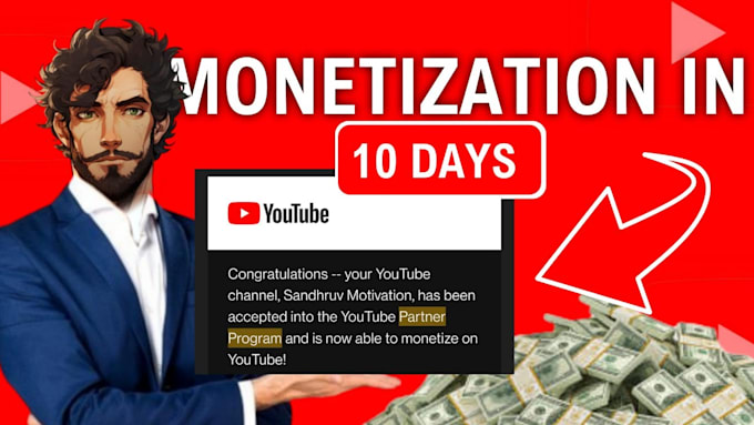 Gig Preview - Complete full youtube monetization channel monetization requirements