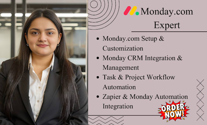 Gig Preview - Monday project management expert, monday CRM, automation, asana, clickup