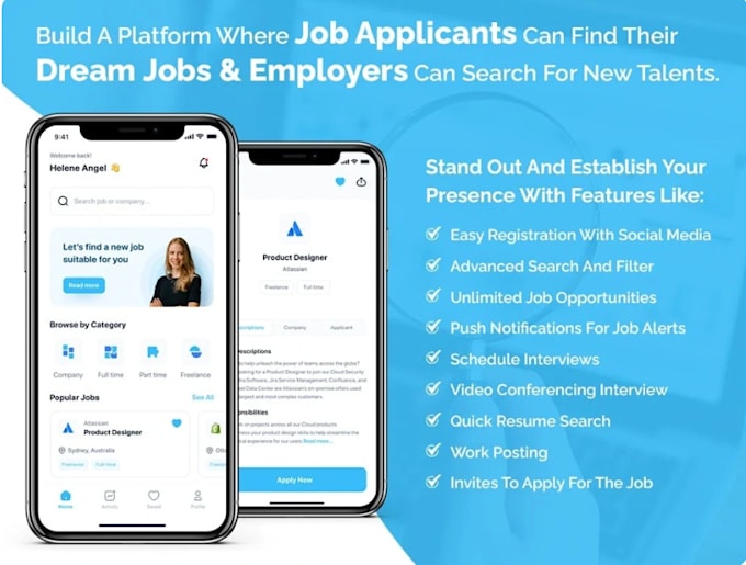 Gig Preview - Job portal app, job board app, job interview app, ai interview app, job app