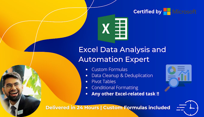 Gig Preview - Professionally handle your excel spreadsheets for data analysis and automation