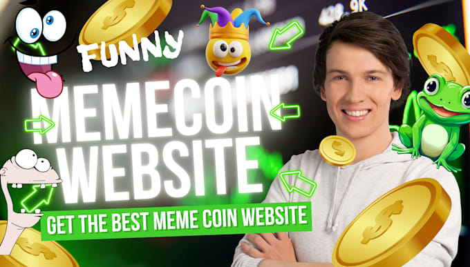 Gig Preview - Create meme coin website meme coin landing page crypto website memecoin website