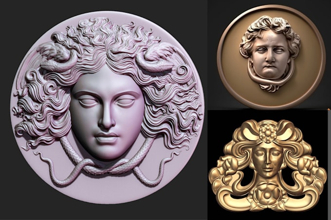 Gig Preview - Sculpt 3d coin, bas relief, cnc medallion, wood engraving, pendants, 3d plaque