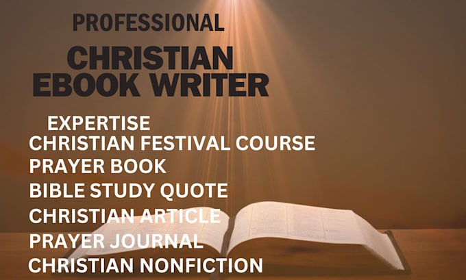 Gig Preview - Write christian book writer bible study quote prayer book christian festival