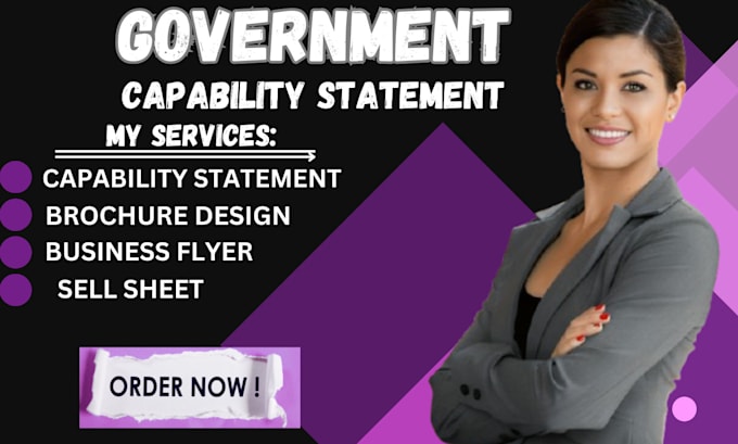 Gig Preview - Design a government capability statement business capability statement