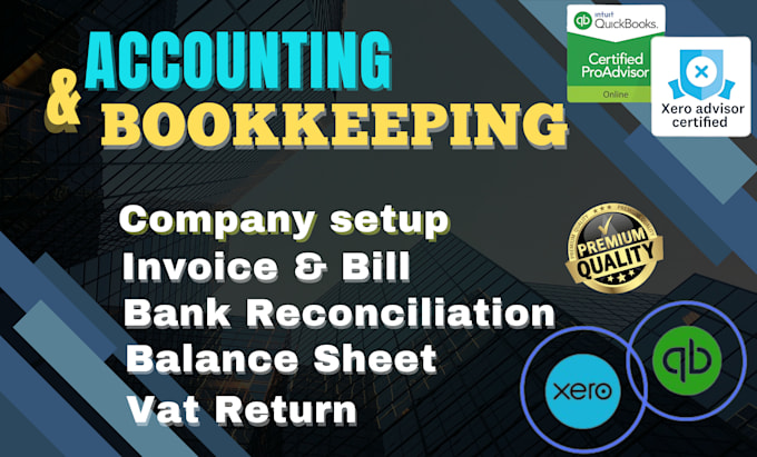 Gig Preview - Setup, clean up and bookkeeping with quickbooks online and xero