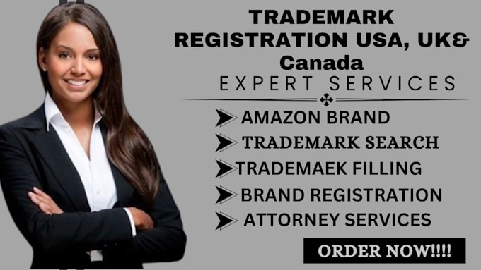 Gig Preview - Trademark registration, brand protection, amazon, filing for US, UK, australia