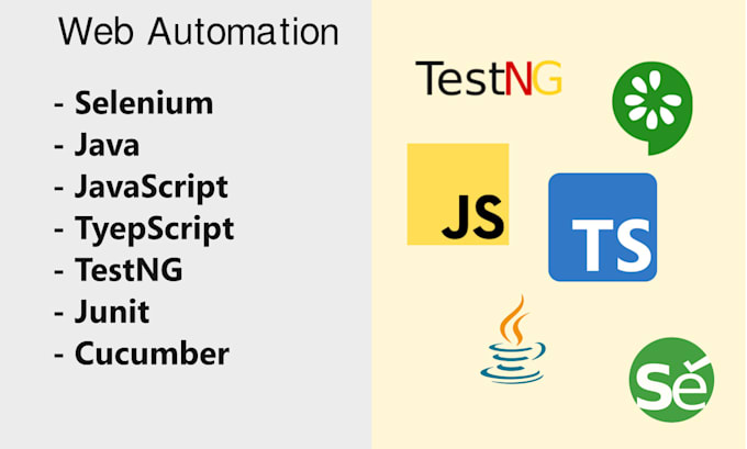 Gig Preview - Develop web automation framework using selenium and java