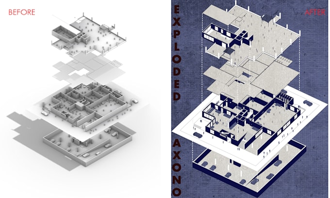 Gig Preview - Do architectural illustrations photoshop diagrams renders