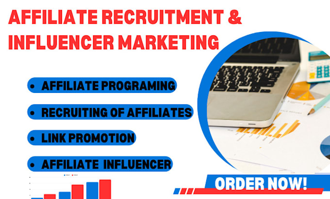 Gig Preview - Do marketing, recruit influencer affiliates for your affiliate program