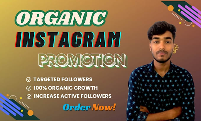 Gig Preview - Do super fast organic growth for instagram promotion and marketing