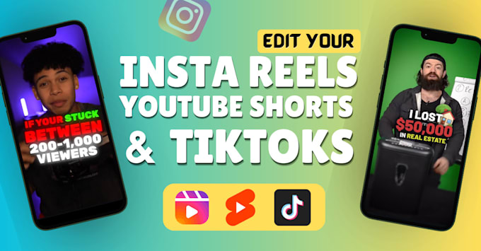 Gig Preview - Edit your instagram reels, shorts and tiktok videos with captions