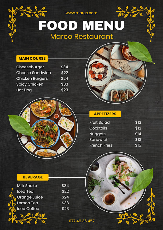 Gig Preview - Design restaurant menu, food menu and digital menu