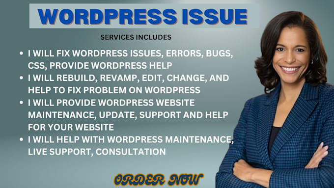 Gig Preview - Fix wordpress issues errors bugs css provide wp help