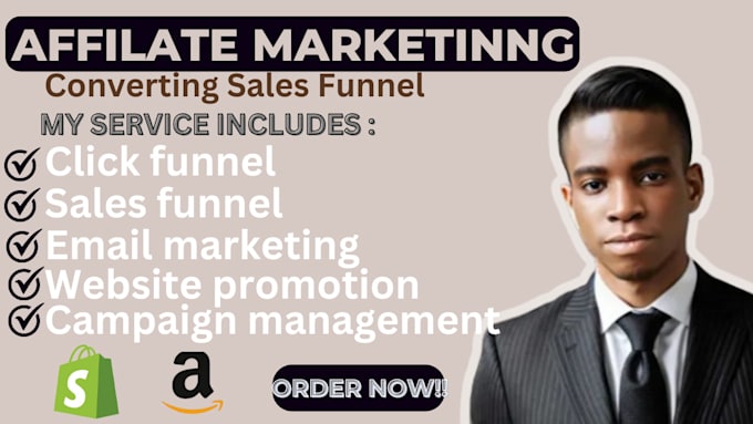 Gig Preview - Setup affiliate marketing website sales funnel to boost amazon website sales