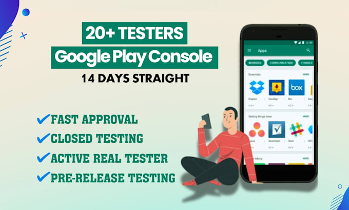 Gig Preview - Provide real 20 tester google play console