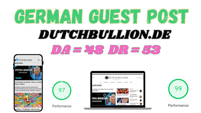 Gig Preview - Do guest post article on german website dutchbullion de