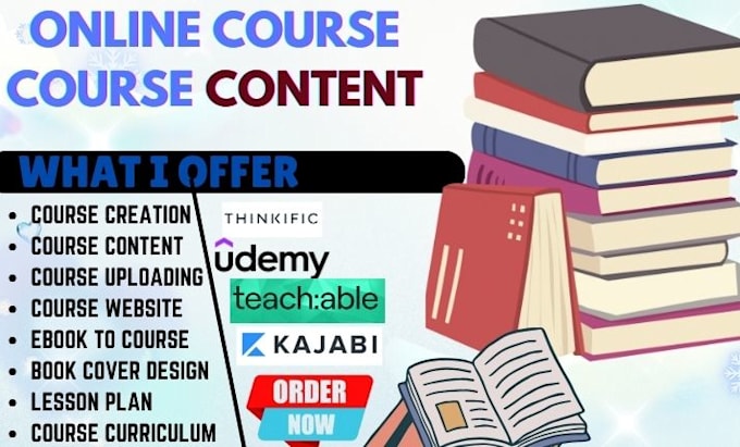 Gig Preview - Be your ebook online course creation course upload course content ebook writer