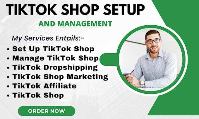 Bestseller - set up tik tok shop to fix manage tiktok shop tiktok dropshipping shop marketing