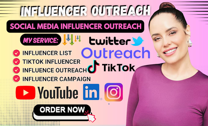 Gig Preview - Be social media influencer outreach manager to run influencer marketing campaign