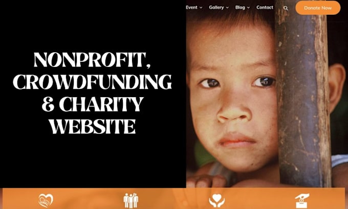 Gig Preview - Build non profit website, ngo website, charity, fundraising, donation website