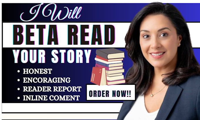 Gig Preview - Beta read your story, fiction novel and provide an honest, in depth review