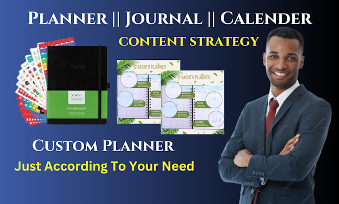 Gig Preview - Design custom planner journal tracker, calender