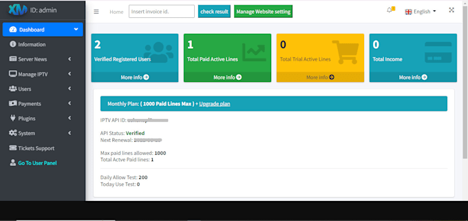 Gig Preview - Automate iptv server panel, xtream ui xui one panel nxt, whmcs, streamcreed