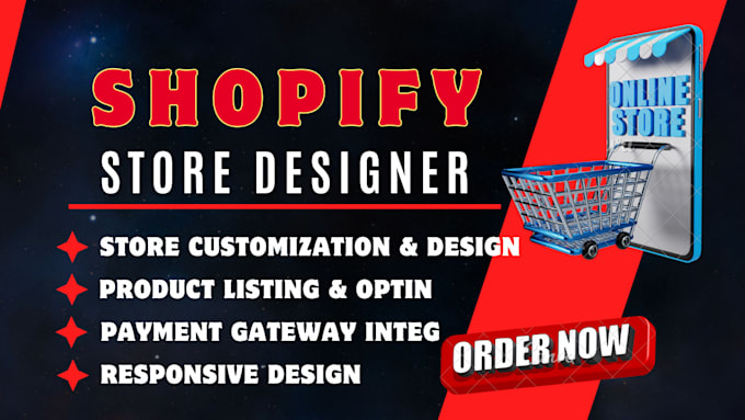 Gig Preview - Design shopify dropshipping store shopify website redesign shopify store