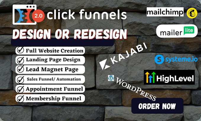 Gig Preview - Setup clickfunnels, clickfunnels 2 0, sales funnels, click funnel expert