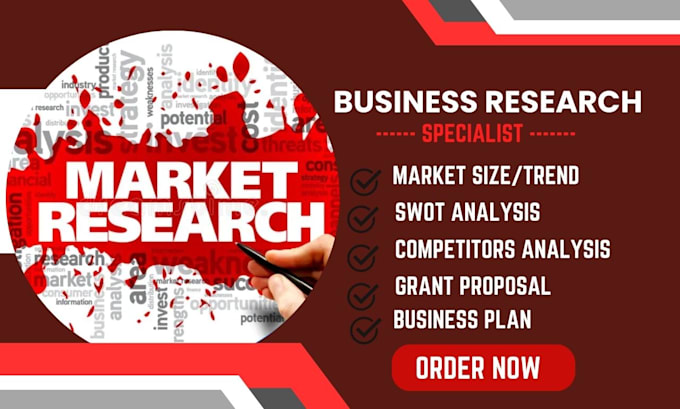 Gig Preview - Do market research swot and competitor analysis business plan grant proposal