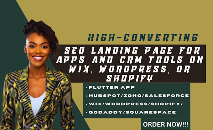 Bestseller - create landing page with high conversion for app integrate CRM to wix, wordpress