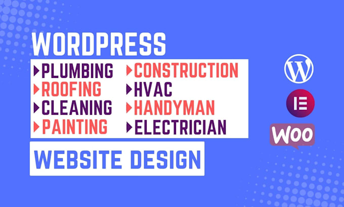 Bestseller - design wordpress roofing plumbing construction hvac, handyman cleaning website