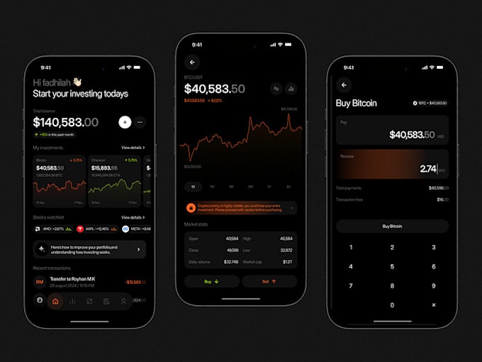 Gig Preview - Build investment app finance app trading app neobank app crypto trading app