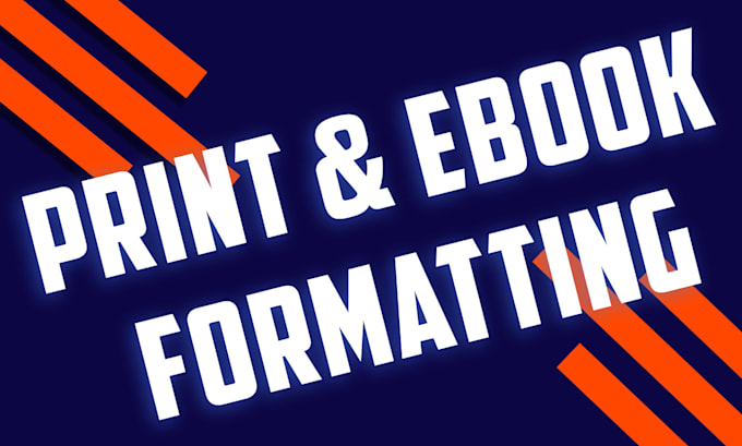 Gig Preview - Format your book for print and ebook formats