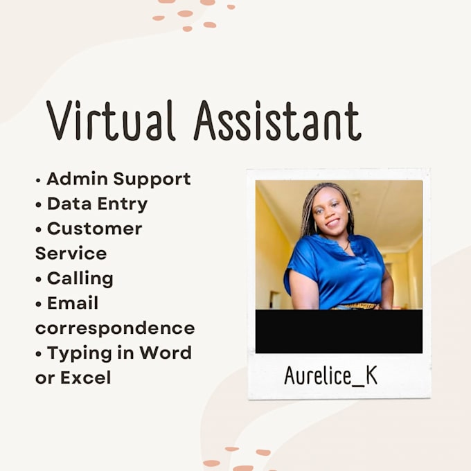 Gig Preview - Do virtual assistance, data entry, calling, customer care