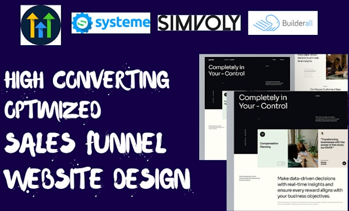 Gig Preview - Setup systeme io website sales funnel landing page, automation and blog website