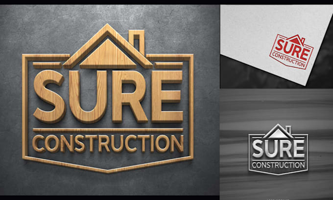 Gig Preview - Create construction company logo, roofing contractor, flooring, handyman flyer