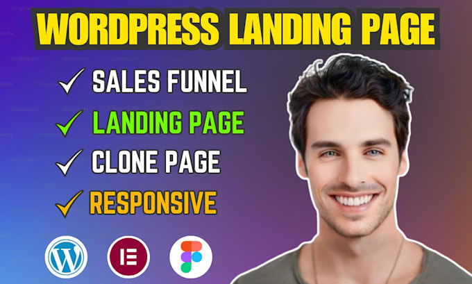 Gig Preview - Do high converting wordpress landing page design, figma to  elementor pro