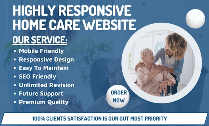 Gig Preview - Design home care website, healthcare website, elderly care landing page