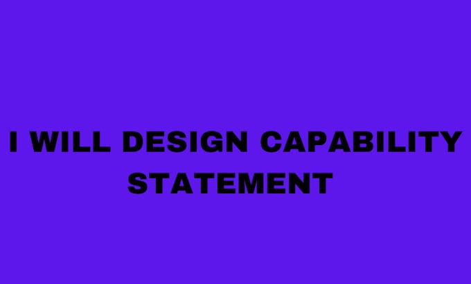 Bestseller - design a government capability statement