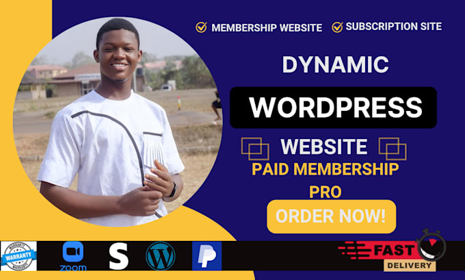 Gig Preview - Develop wordpress membership or subscription website paid membership pro website