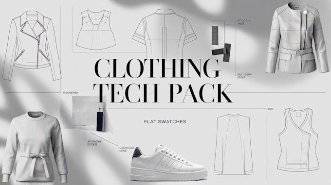 Gig Preview - Do trend tshirt clothing tech pack and flat sketches for fashion design