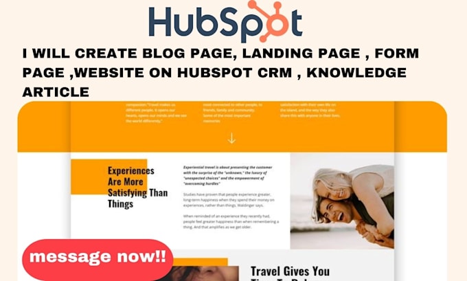 Gig Preview - Create blog pages landing page form page website  hubspot crm knowledge article