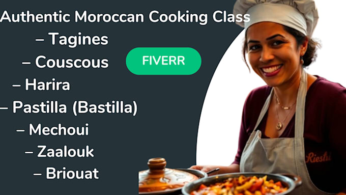 Gig Preview - Teach you how to cook moroccan food step by step