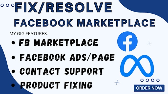 Gig Preview - Resolve and fix facebook marketplace issues