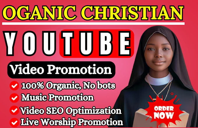 Gig Preview - Do viral organic christian youtube video promotion, gospel music promotion