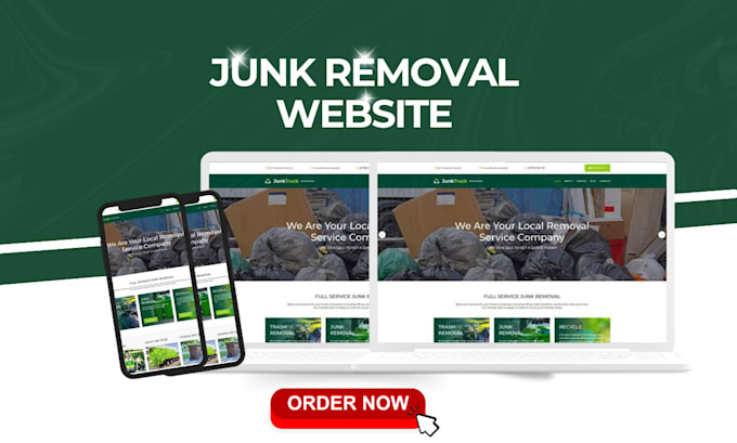 Gig Preview - Design your junk removal website cleaning website handyman