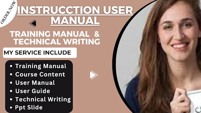 Gig Preview - Create instruction training manual, user guide for your online course