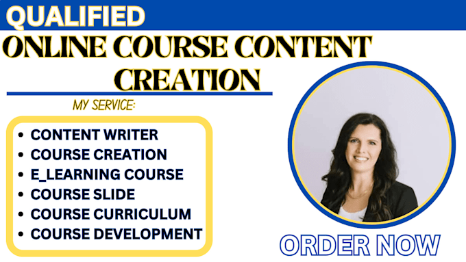 Gig Preview - Do curriculum research and create your online course content