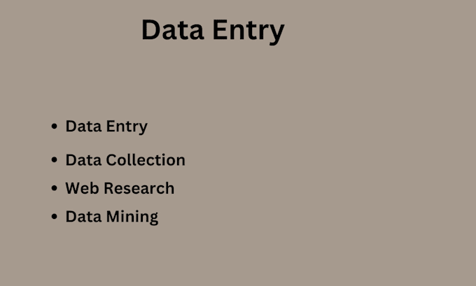 Gig Preview - Do data entry and web scraping